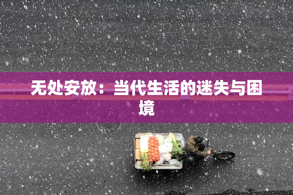 无处安放：当代生活的迷失与困境