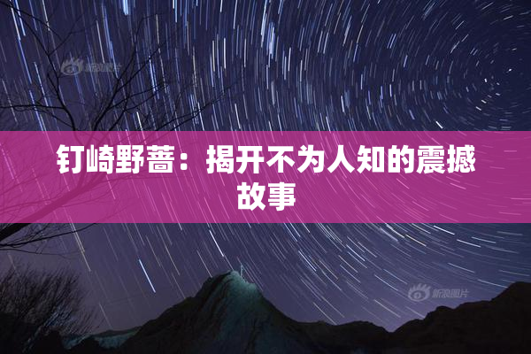 钉崎野蔷：揭开不为人知的震撼故事