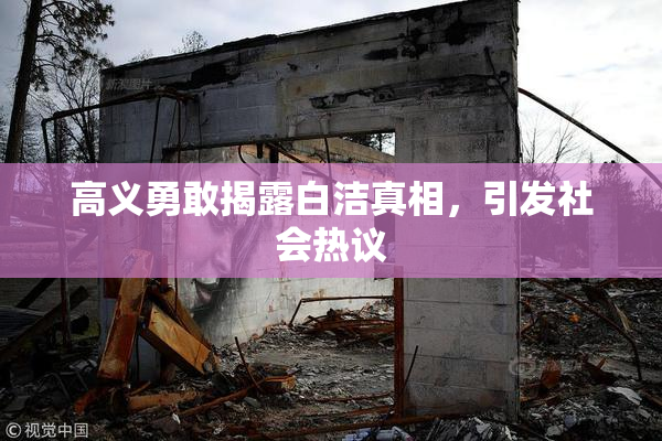 高义勇敢揭露白洁真相，引发社会热议