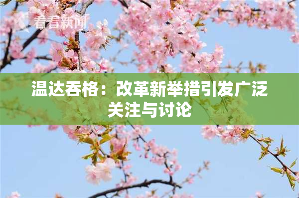 温达吞格：改革新举措引发广泛关注与讨论