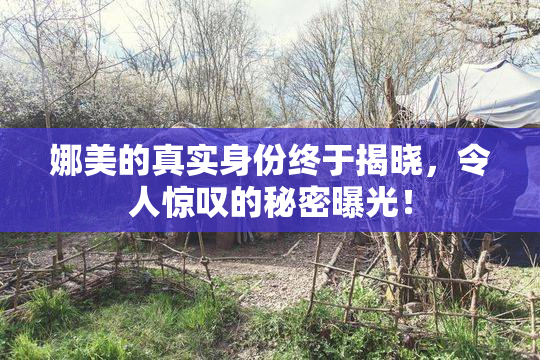 娜美的真实身份终于揭晓，令人惊叹的秘密曝光！