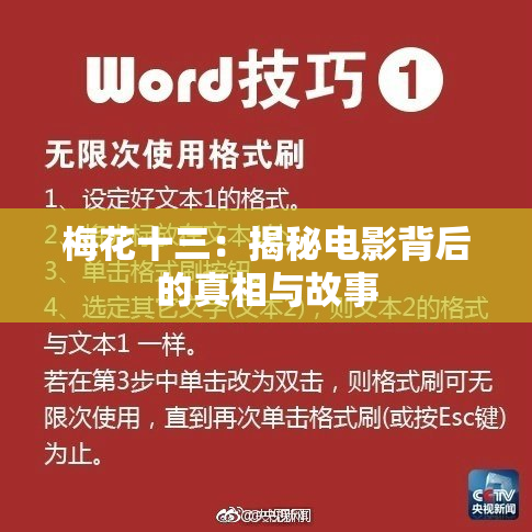 梅花十三：揭秘电影背后的真相与故事