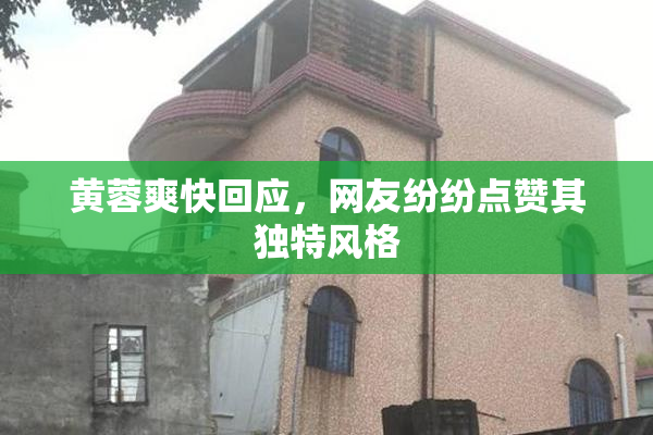 黄蓉爽快回应，网友纷纷点赞其独特风格