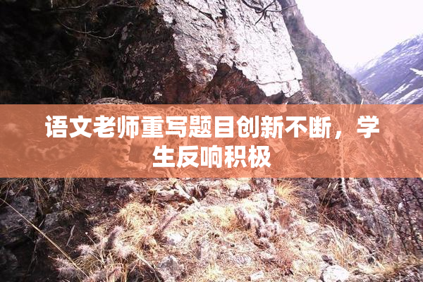 语文老师重写题目创新不断，学生反响积极