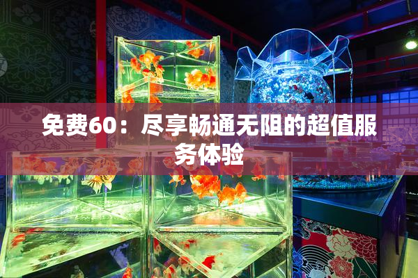 免费60：尽享畅通无阻的超值服务体验