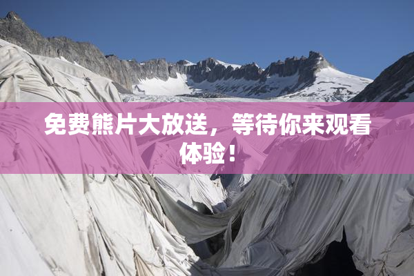 免费熊片大放送，等待你来观看体验！