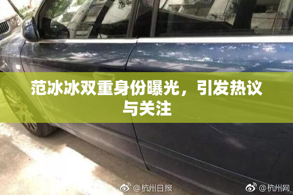 范冰冰双重身份曝光，引发热议与关注