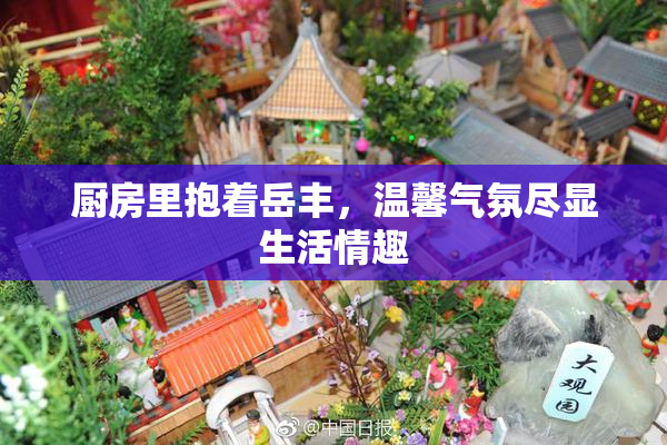 厨房里抱着岳丰，温馨气氛尽显生活情趣