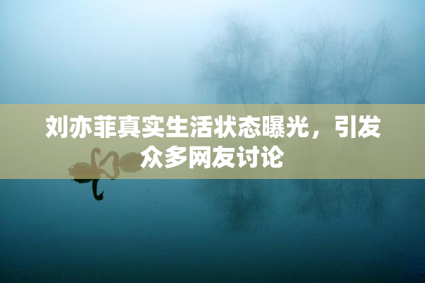 刘亦菲真实生活状态曝光，引发众多网友讨论