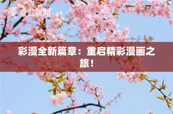 彩漫全新篇章：重启精彩漫画之旅！