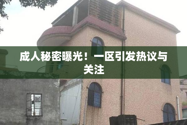成人秘密曝光！一区引发热议与关注