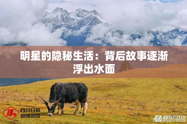 明星的隐秘生活：背后故事逐渐浮出水面