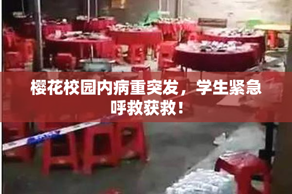樱花校园内病重突发，学生紧急呼救获救！