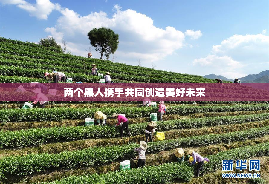 两个黑人携手共同创造美好未来