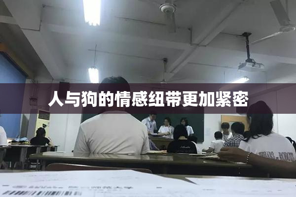 人与狗的情感纽带更加紧密