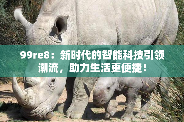 99re8：新时代的智能科技引领潮流，助力生活更便捷！