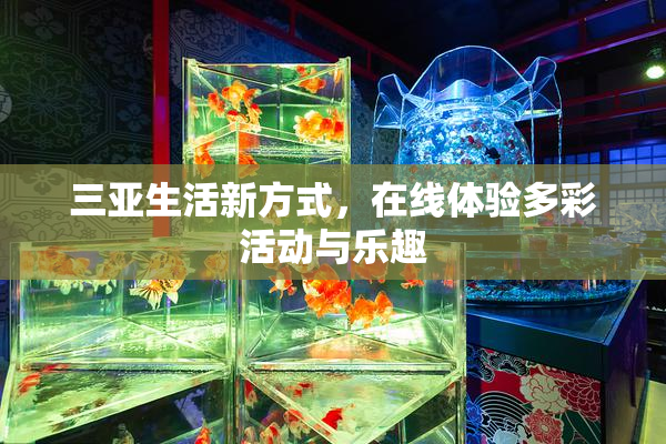 三亚生活新方式，在线体验多彩活动与乐趣