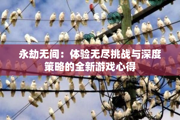 永劫无间：体验无尽挑战与深度策略的全新游戏心得