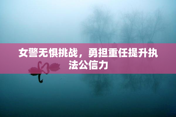 女警无惧挑战，勇担重任提升执法公信力