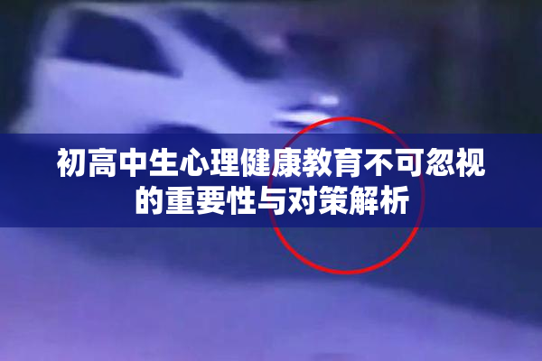 初高中生心理健康教育不可忽视的重要性与对策解析