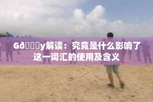 G🈚y解读：究竟是什么影响了这一词汇的使用及含义