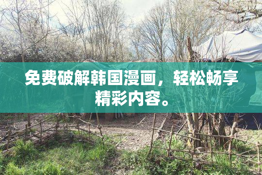 免费破解韩国漫画，轻松畅享精彩内容。