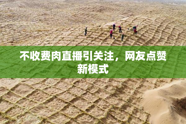 不收费肉直播引关注，网友点赞新模式