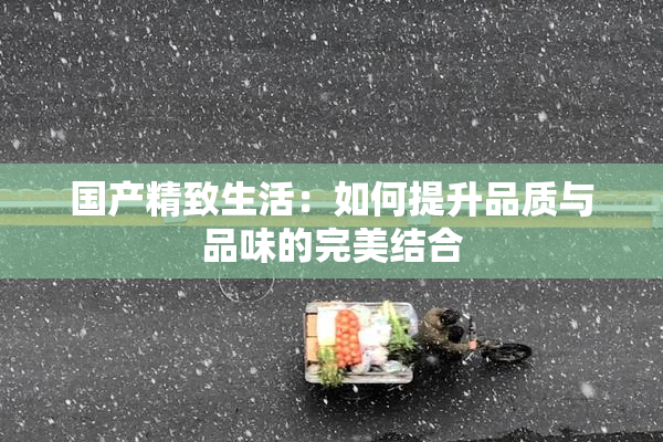 国产精致生活：如何提升品质与品味的完美结合