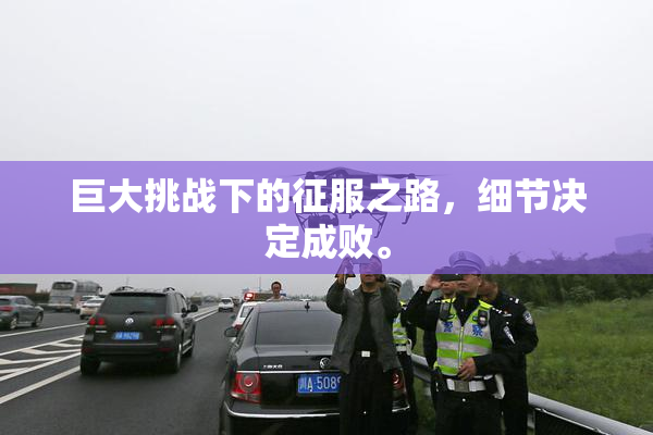 巨大挑战下的征服之路，细节决定成败。