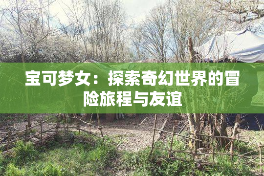 宝可梦女：探索奇幻世界的冒险旅程与友谊
