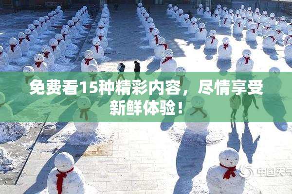 免费看15种精彩内容，尽情享受新鲜体验！