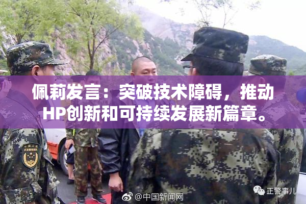 佩莉发言：突破技术障碍，推动HP创新和可持续发展新篇章。