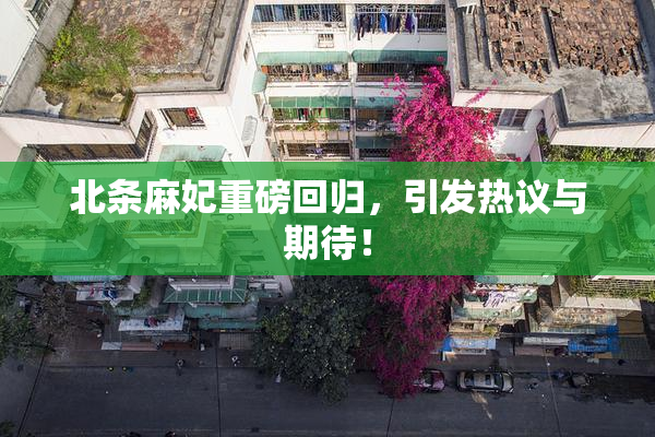 北条麻妃重磅回归，引发热议与期待！