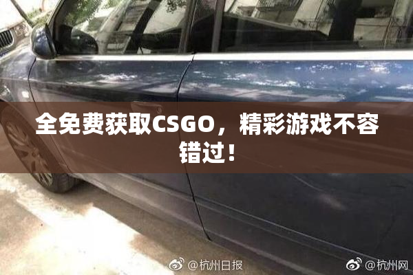 全免费获取CSGO，精彩游戏不容错过！
