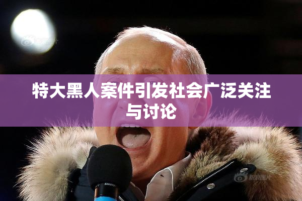 特大黑人案件引发社会广泛关注与讨论