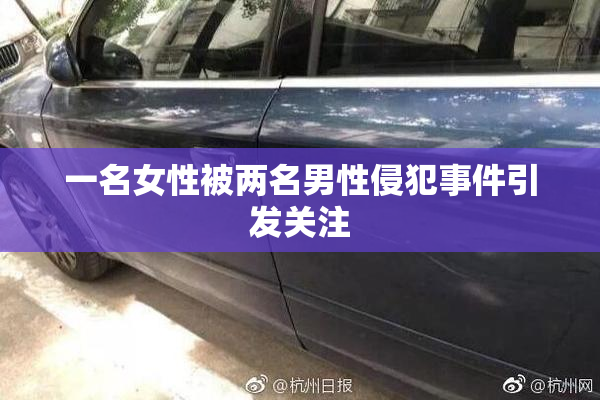 一名女性被两名男性侵犯事件引发关注