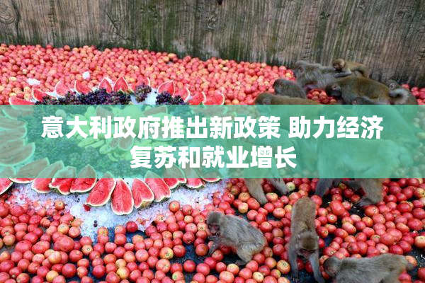 意大利政府推出新政策 助力经济复苏和就业增长