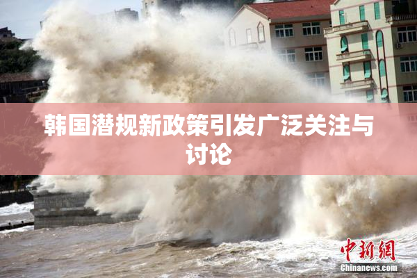 韩国潜规新政策引发广泛关注与讨论