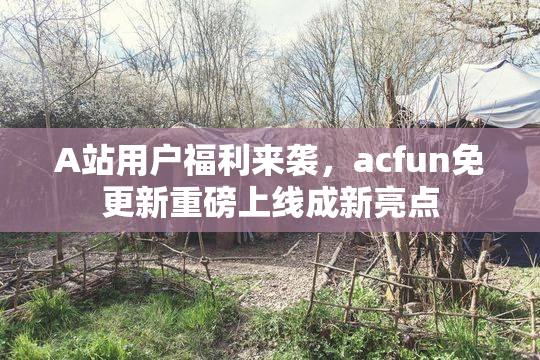 A站用户福利来袭，acfun免更新重磅上线成新亮点
