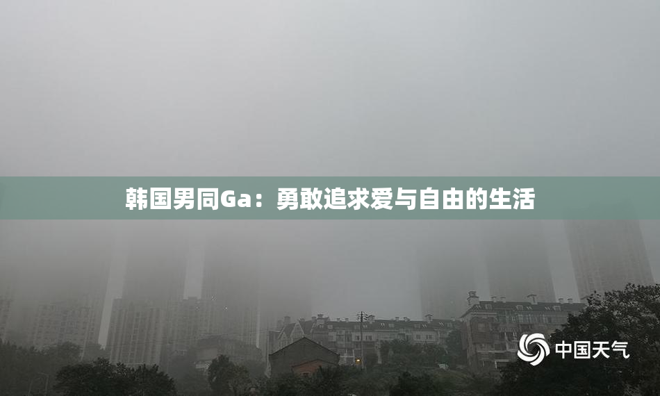 韩国男同Ga：勇敢追求爱与自由的生活
