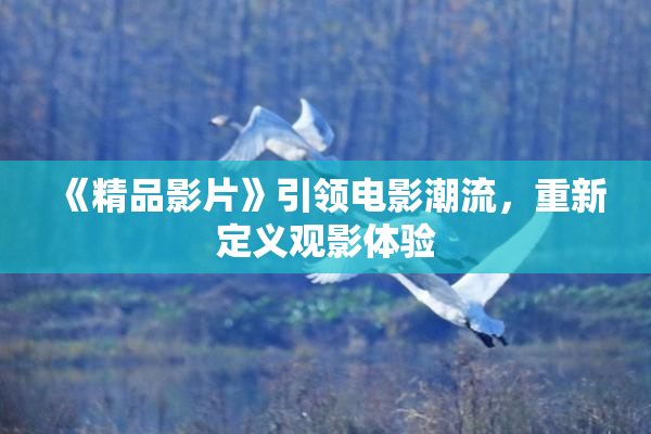 《精品影片》引领电影潮流，重新定义观影体验
