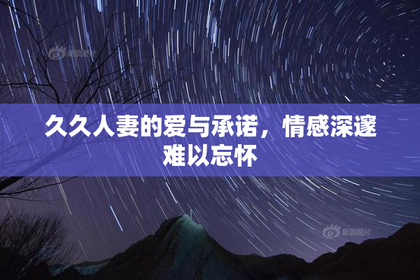 久久人妻的爱与承诺，情感深邃难以忘怀