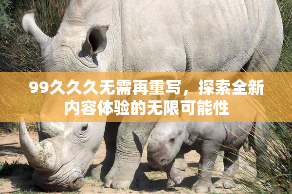 99久久久无需再重写，探索全新内容体验的无限可能性