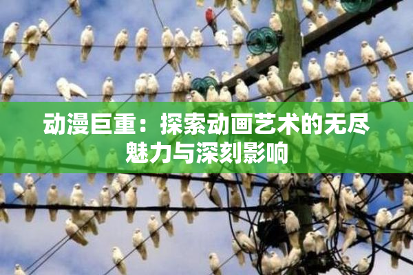 动漫巨重：探索动画艺术的无尽魅力与深刻影响