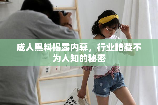 成人黑料揭露内幕，行业暗藏不为人知的秘密