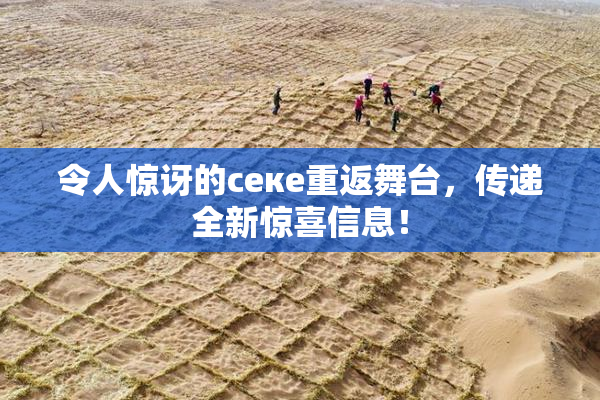 令人惊讶的ceке重返舞台，传递全新惊喜信息！