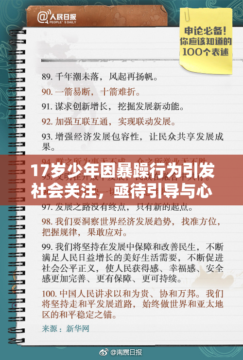 17岁少年因暴躁行为引发社会关注，亟待引导与心理辅导