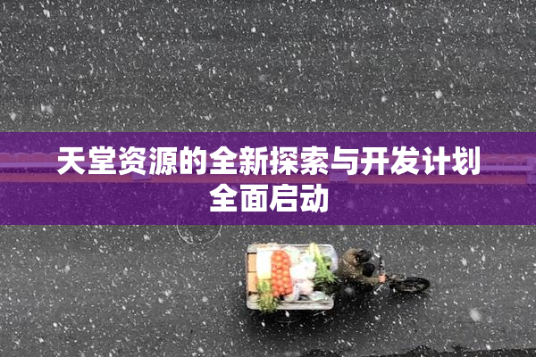 天堂资源的全新探索与开发计划全面启动