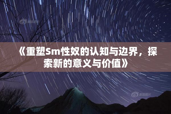 《重塑Sm性奴的认知与边界，探索新的意义与价值》