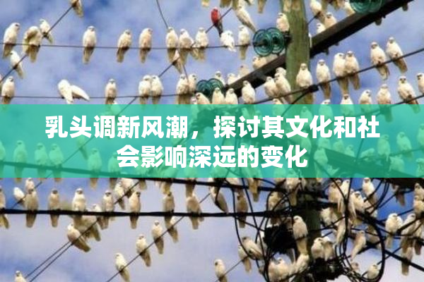 乳头调新风潮，探讨其文化和社会影响深远的变化